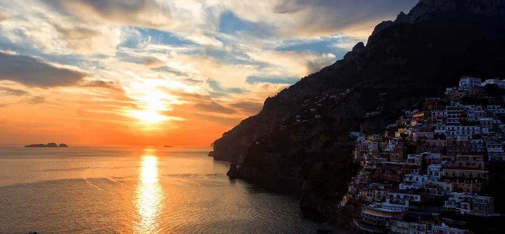 boat excursions to Positano at sunset